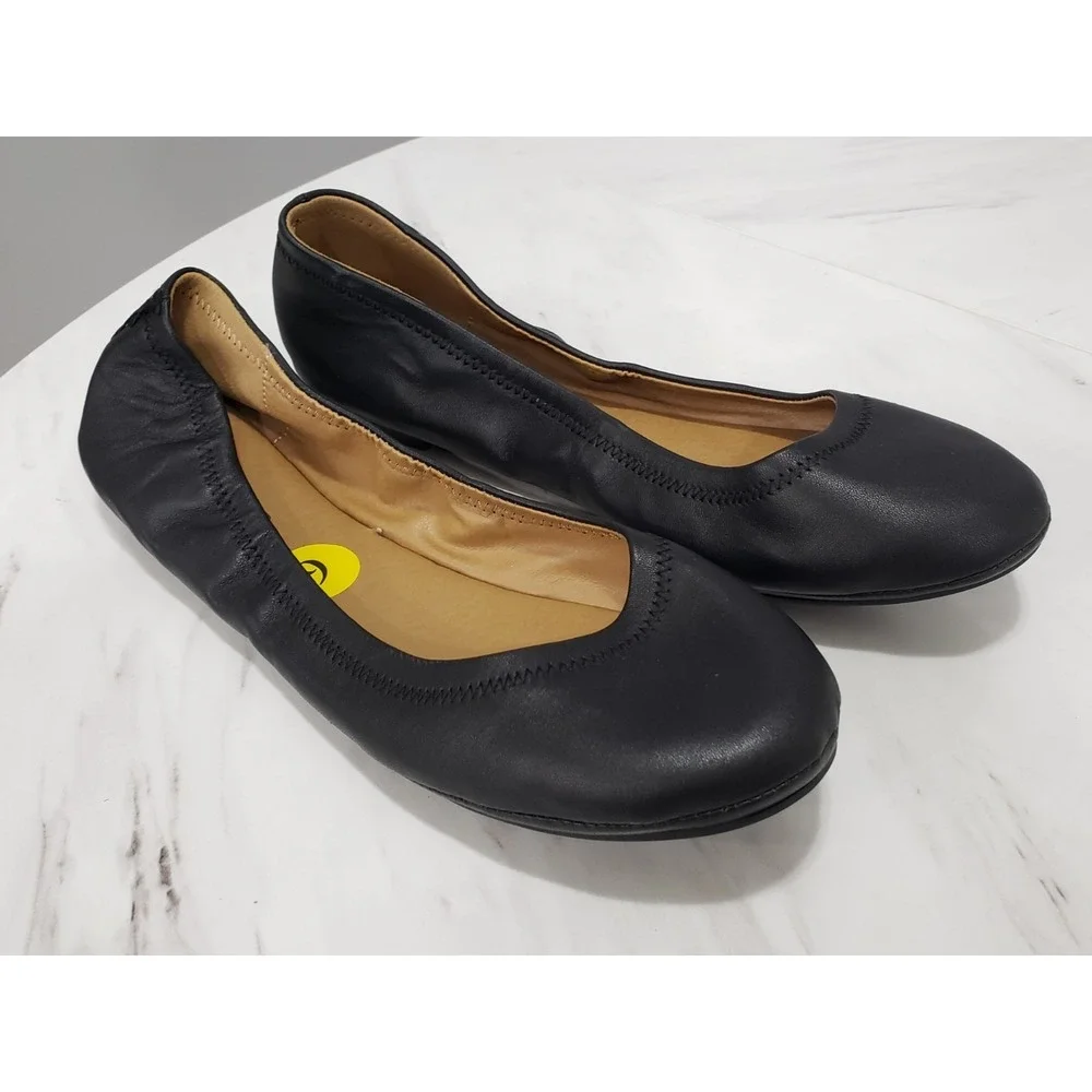 NEW NO BOX SIZE 9 / EURO 40 Lucky Brand Emmie Ballet Flats Black Leather